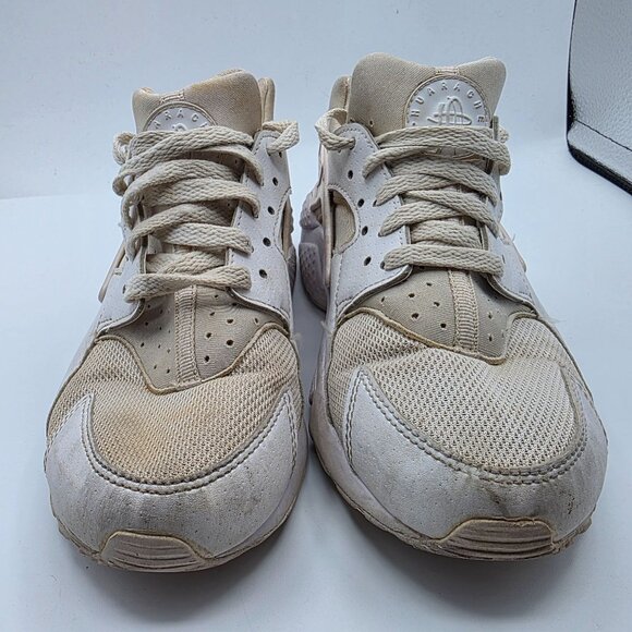 Nike Huarache Run Kids Size 5.5 Triple White Sneaker Shoes Walking Casual